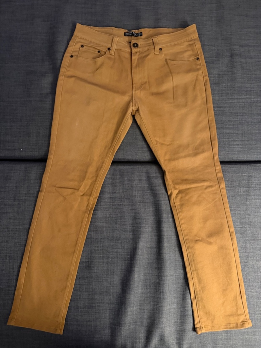 Men's Skinny Jeans in Mustard Brown - Track 23 Creative Lab Skinny Fit